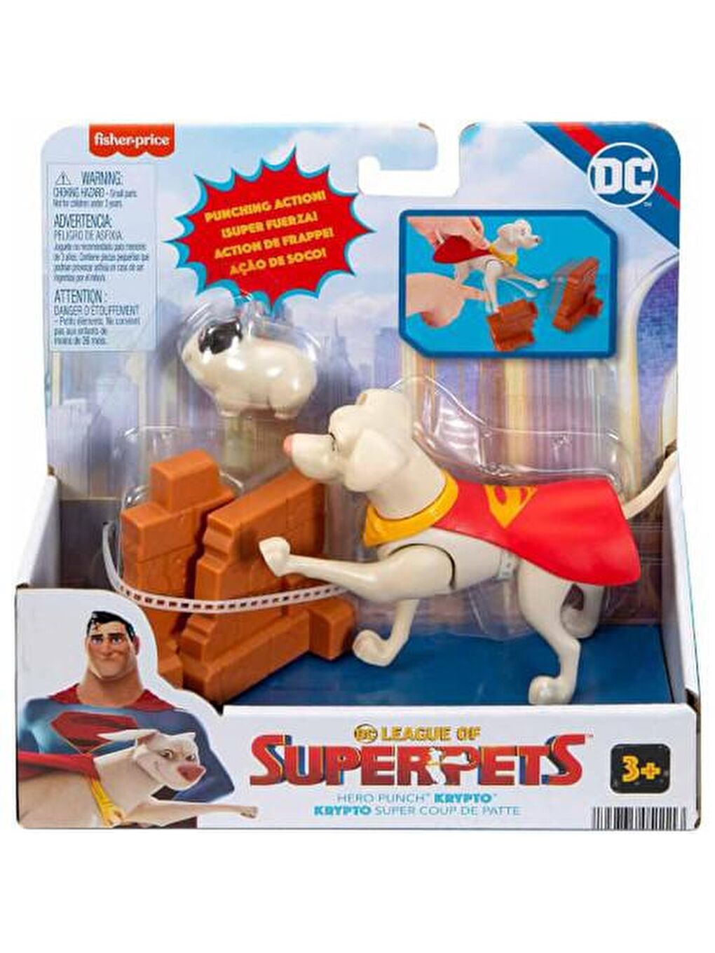 FISHER PRICE Renksiz Imaginext DC League of Super Pets Aksiyon Figürleri HGL08 - HGL08