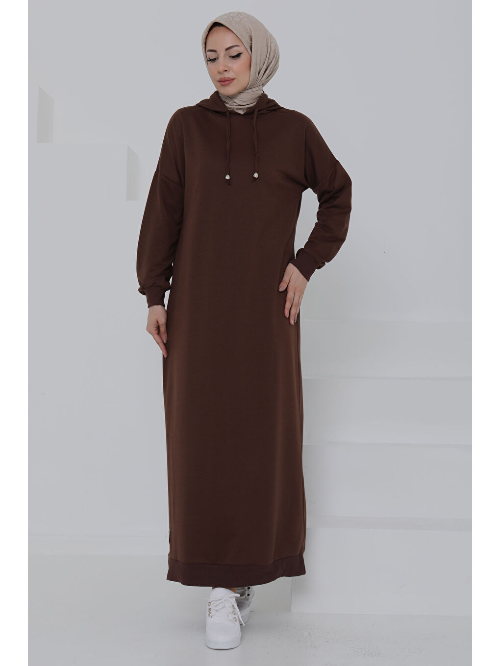 Kahverengi Armalı Elbise Kahve - 27049-4