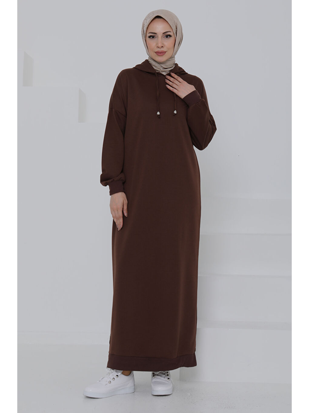 Kahverengi Armalı Elbise Kahve - 27049-5