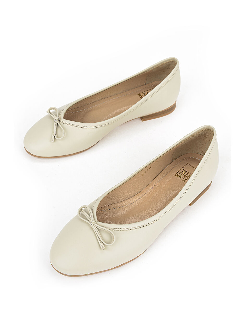 Kadın Hakiki Deri Babet 1611030Z2650 Bej-4