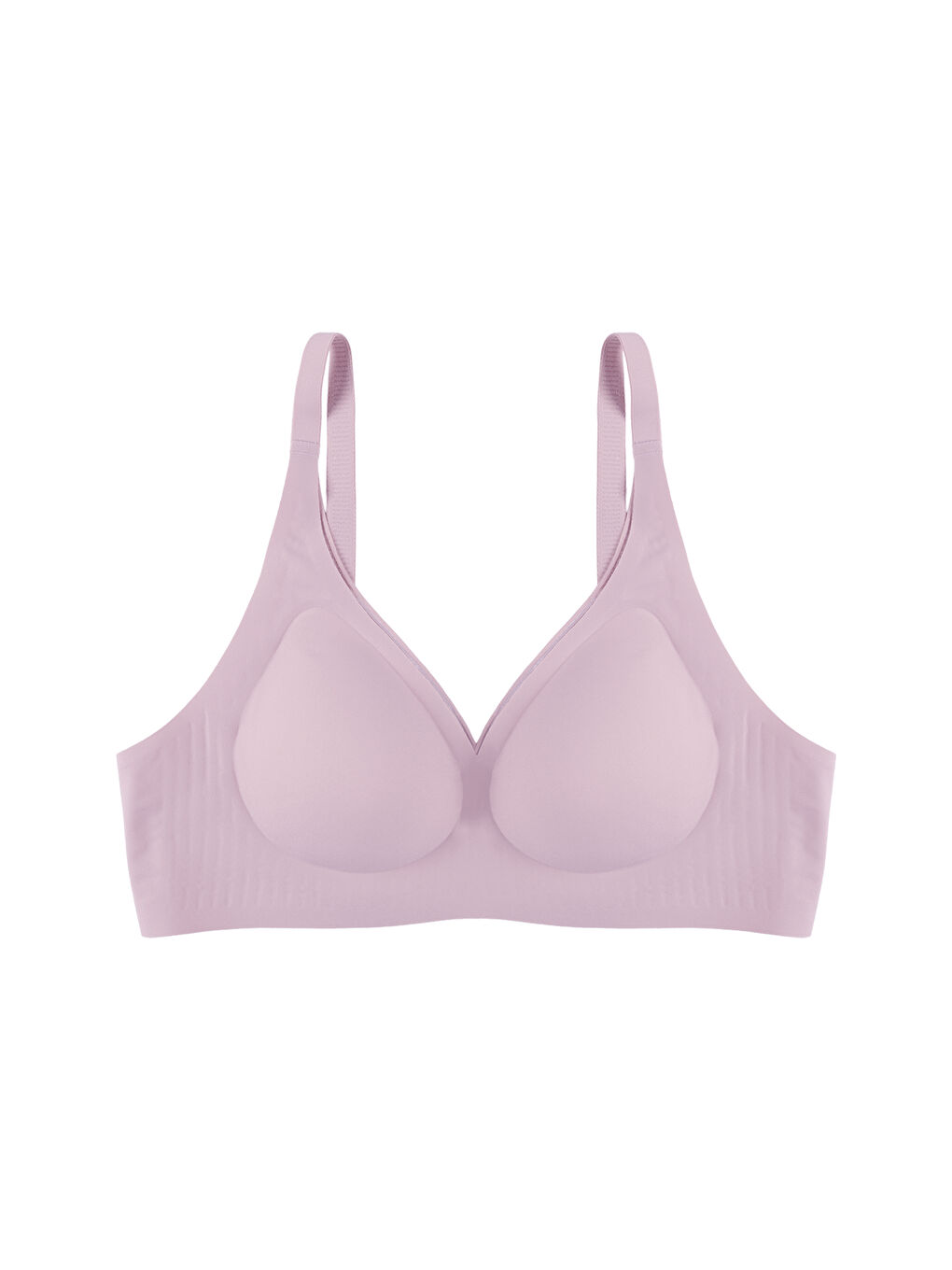 Pembe Balensiz Lazer Dikişsiz Kaplı Dekolteli Büstiyer Sütyen