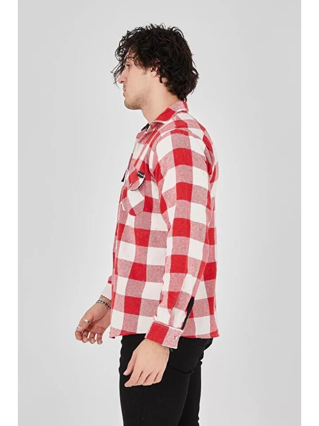 Erkek Oduncu Gömlek - Pembe-1