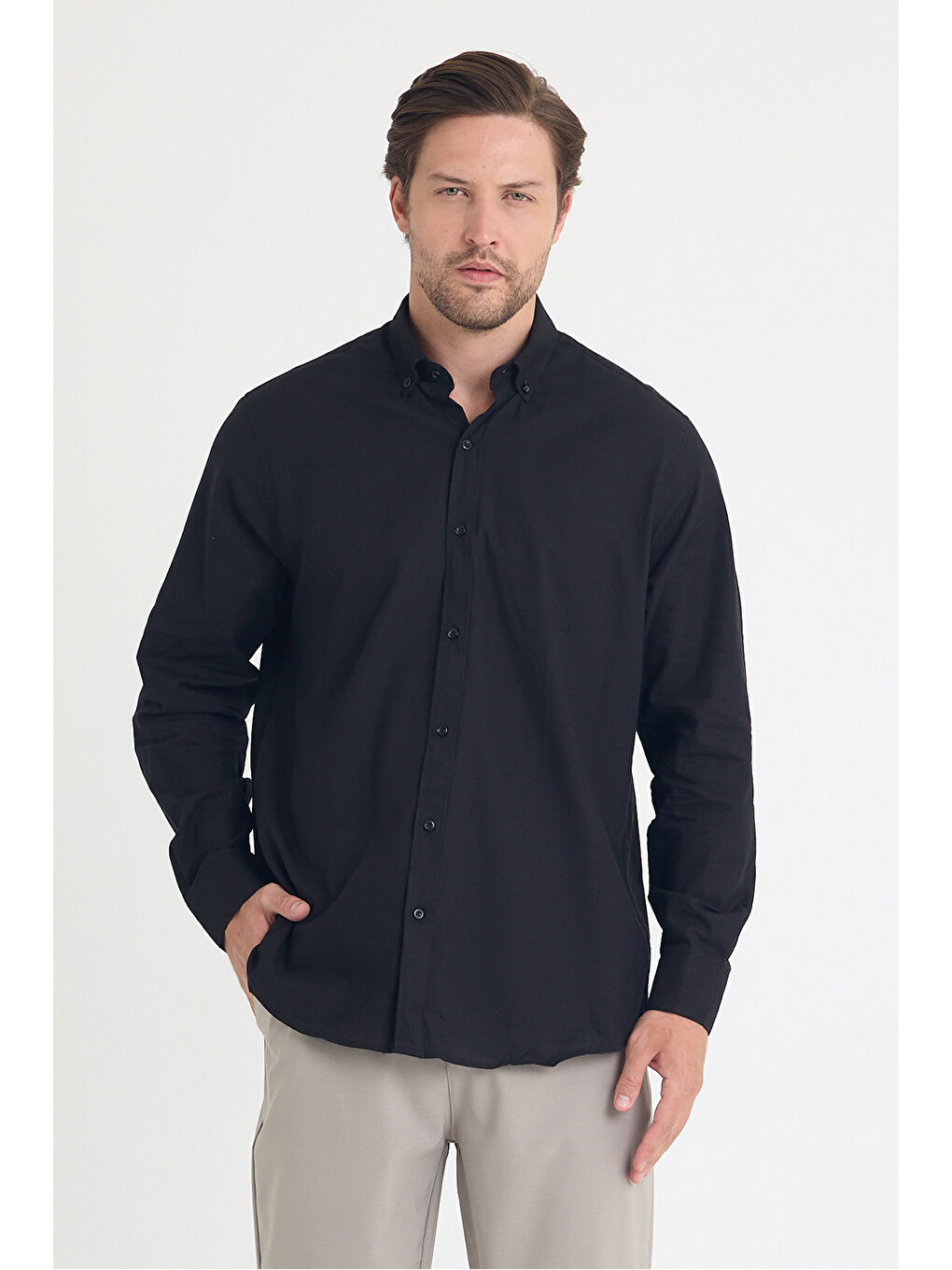 Erkek Siyah Gömlek-3