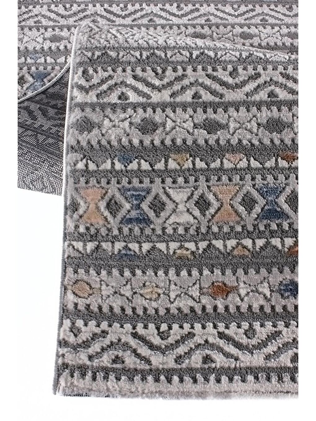 Gri Motto 4584 Modern Dokuma Halı-80x150-1