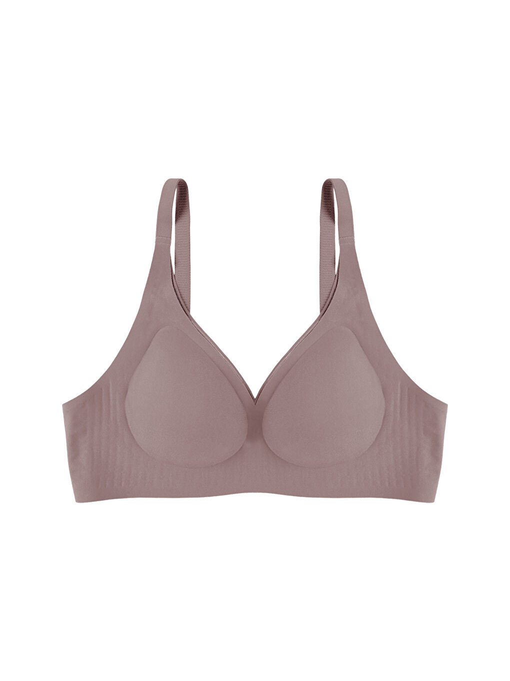 Kahverengi Balensiz Lazer Dikişsiz Kaplı Dekolteli Büstiyer Sütyen