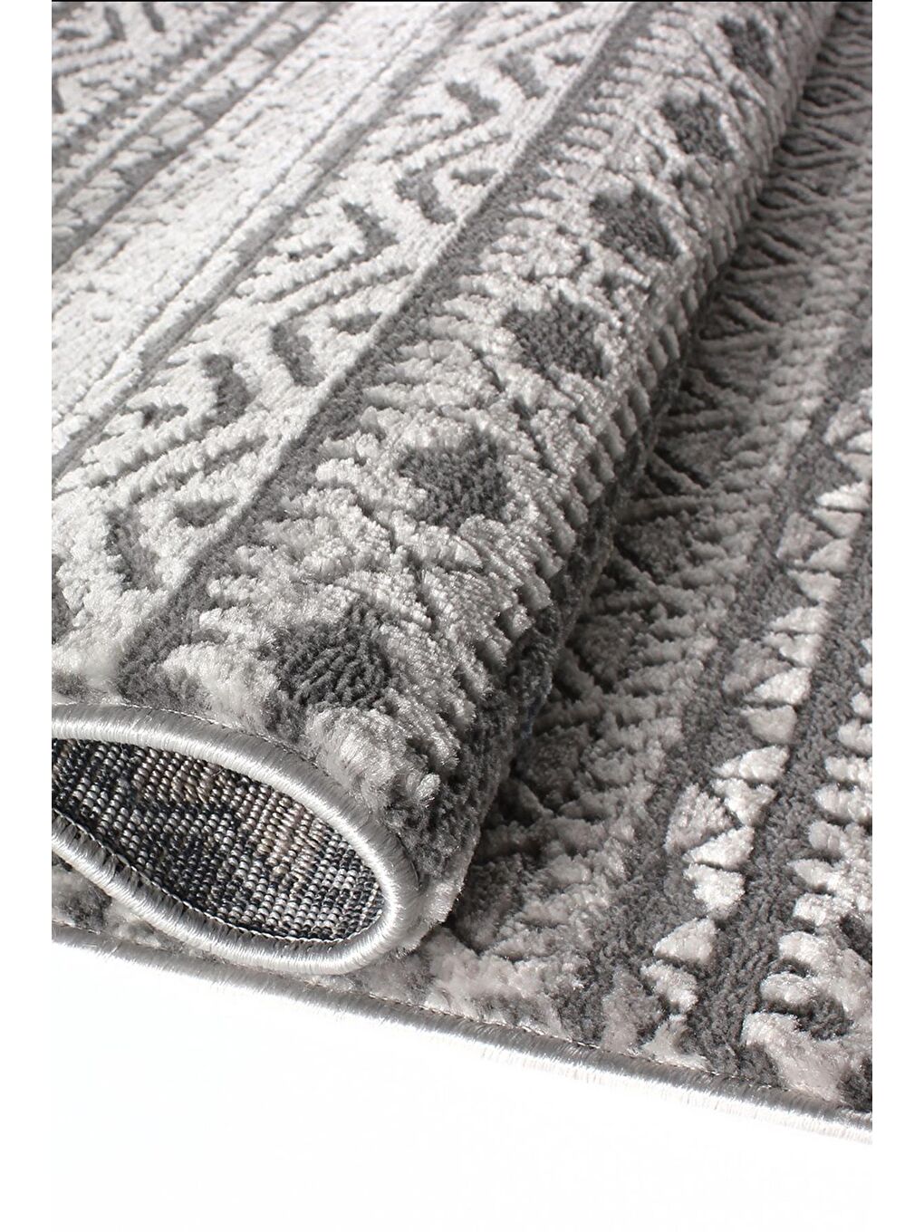 Gri Motto 4584 Modern Dokuma Halı-80x150-2