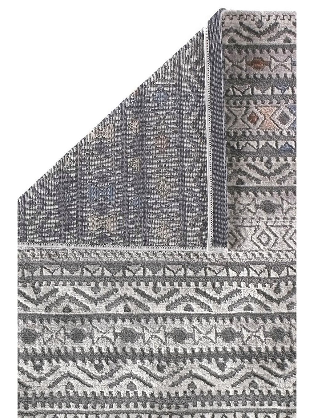 Gri Motto 4584 Modern Dokuma Halı-80x150-3