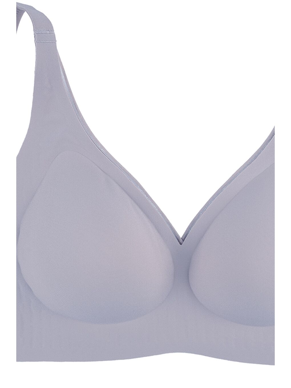 Mavi Balensiz Lazer Dikişsiz Kaplı Dekolteli Büstiyer Sütyen-2