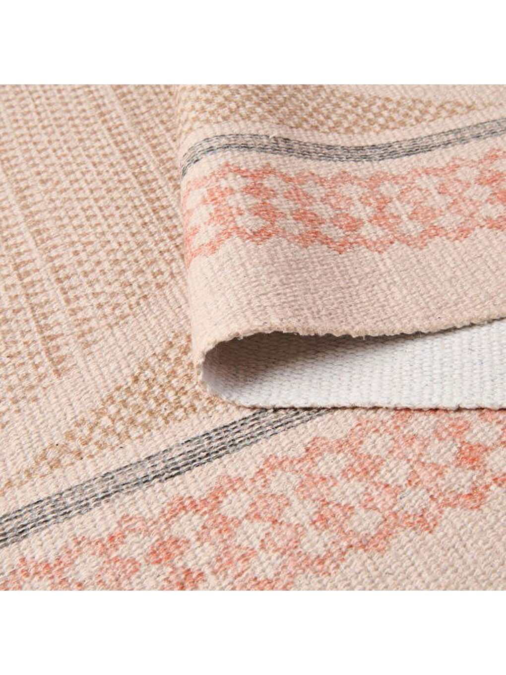 Soft Trikon Kilim - Bej - 80x150 cm-3