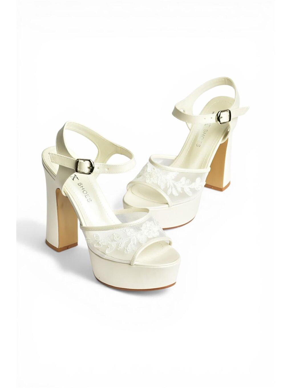 Bej Sedef Kadın Topuklu Ayakkabı Y246058709-5