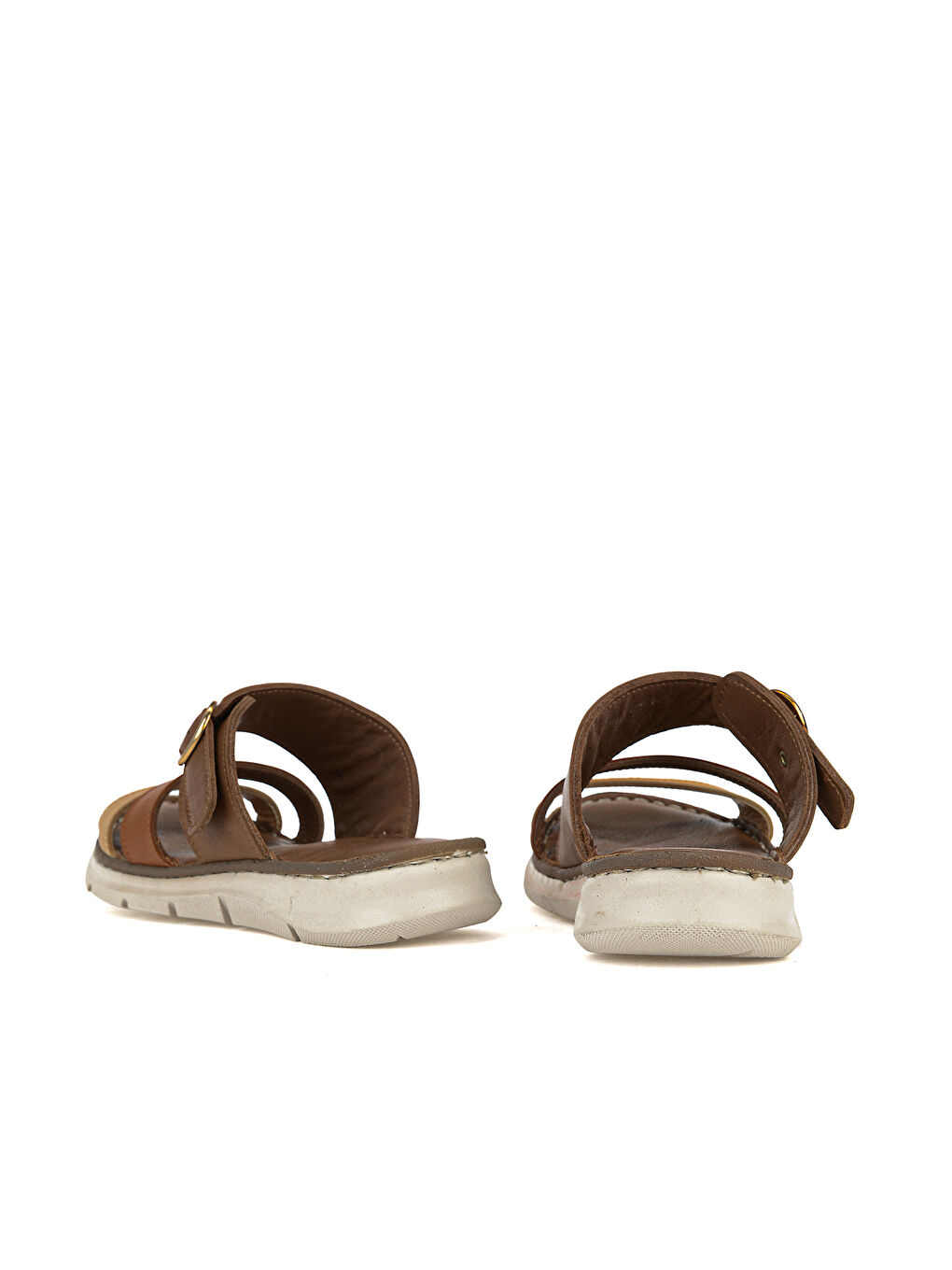 Kahverengi Kadın Hakiki Deri Konfor Terlik 1611051Z7102 Fındık-2