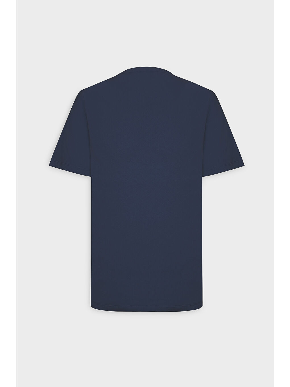 Erkek Lacivert Slim Fit Dar Kesim %100 Pamuk Bisiklet Yaka Kısa Kollu Tişört-10