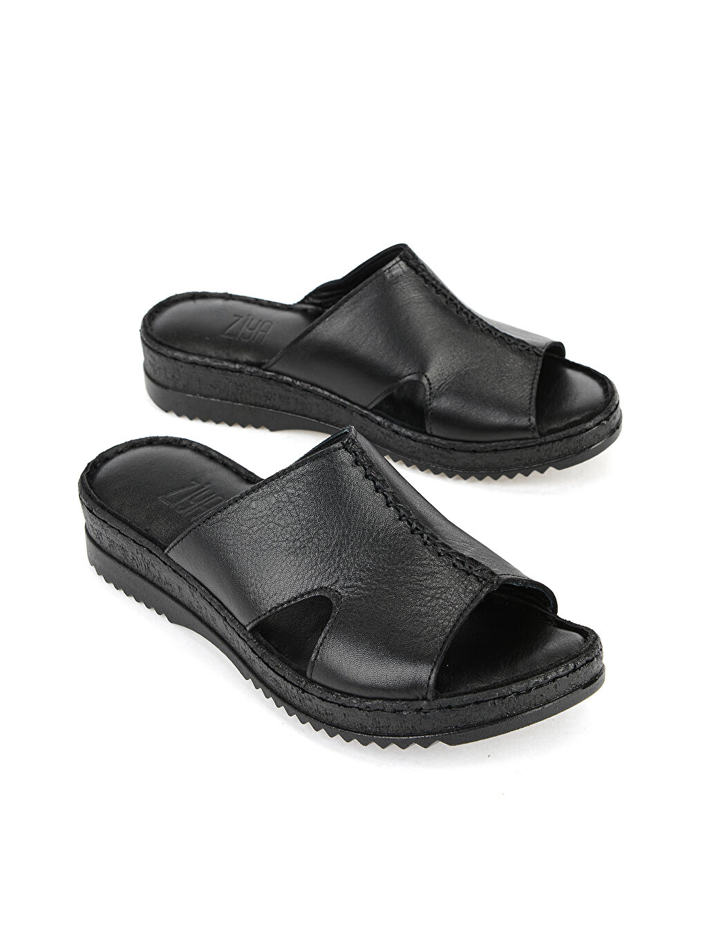 Kadın Hakiki Deri Konfor Terlik 1611051Z704 Siyah-1