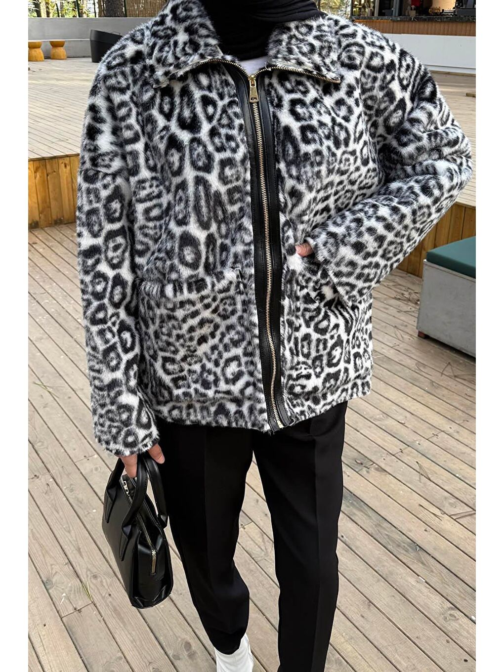 Leopar Desen Mont Siyah-2