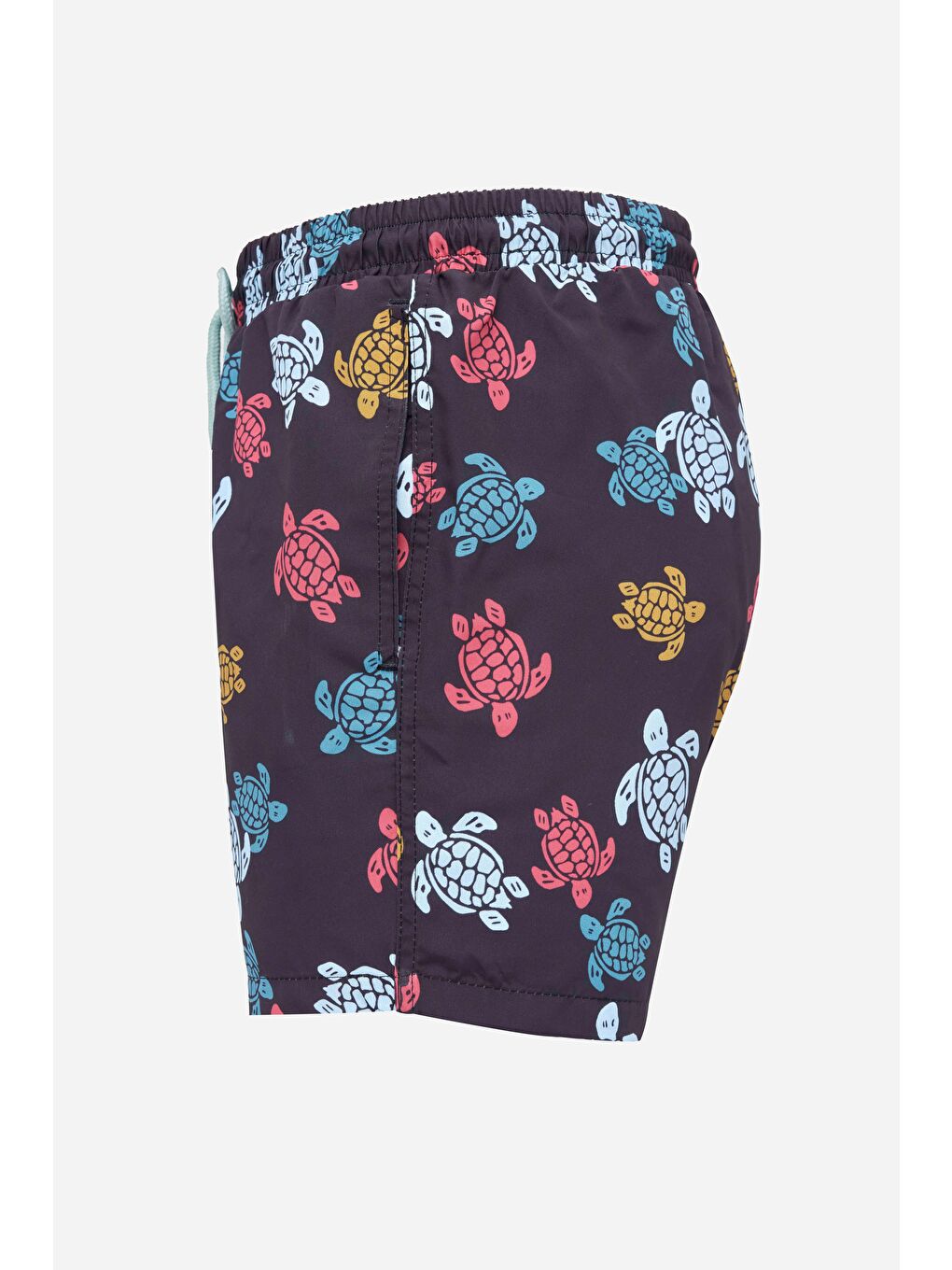 Karışık Erkek Standart Fit Hızlı Kuruyan Desenli Siyah Mayo Deniz Şortu-1