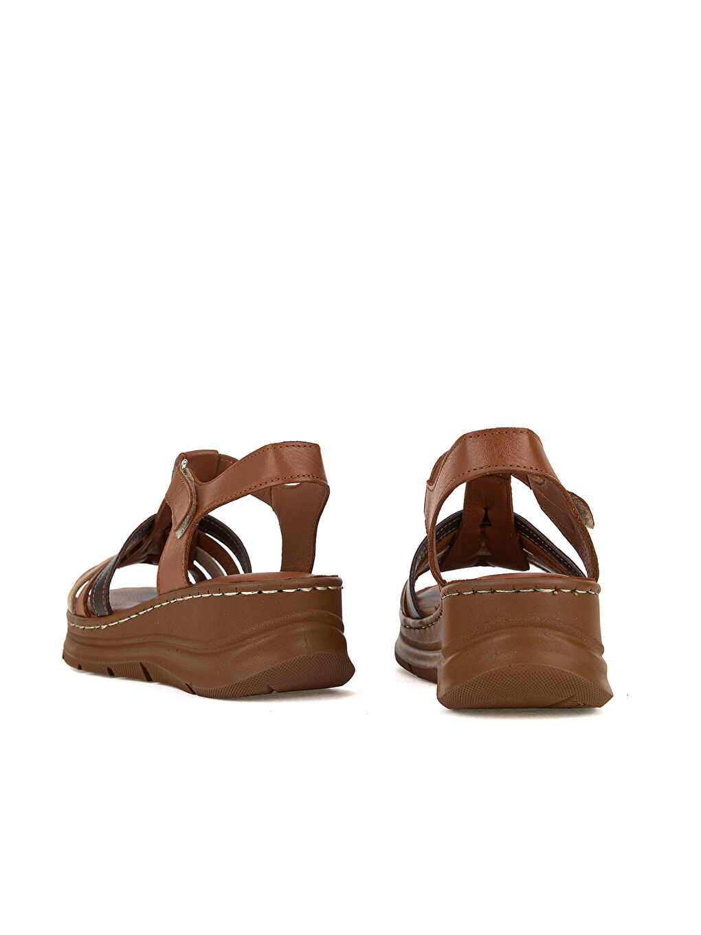 Kahverengi Kadın Hakiki Deri Konfor Sandalet 1611051Z016 Taba-2