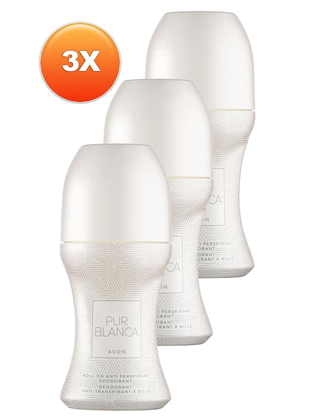 AVON Renksiz Pur Blanca Kadın Rollon 50 Ml. Üçlü Set - 1