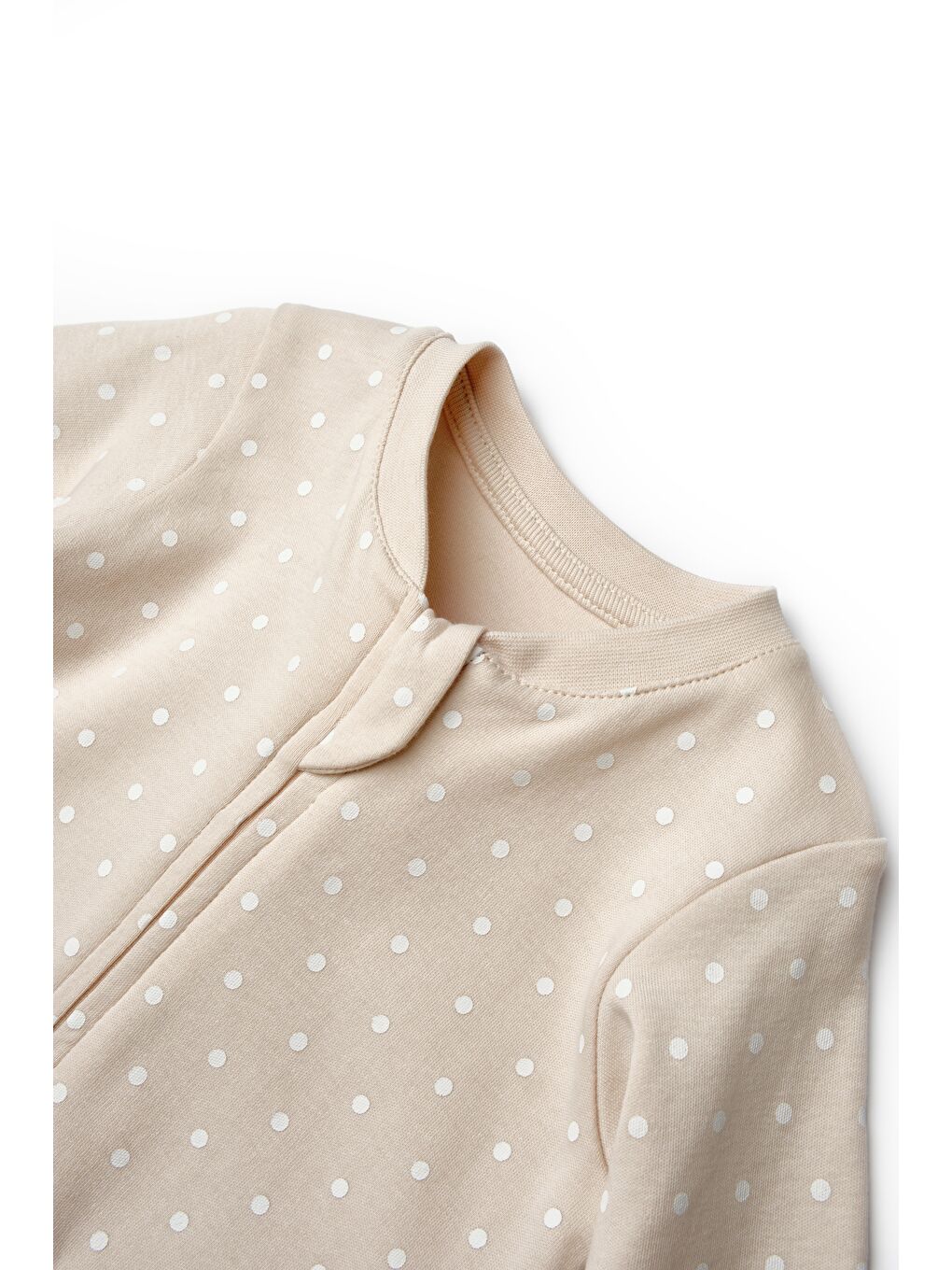 Karışık Unisex Bebek Pamuklu  Noktalı Fermuarlı Tulum-1