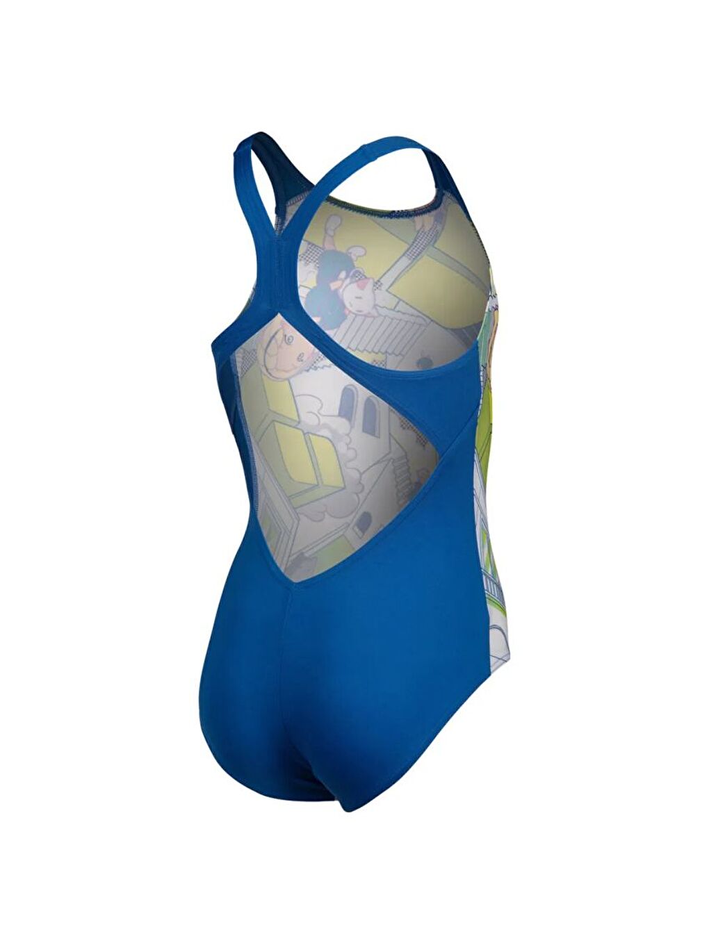 Mavi Fantasize Swimsuit V Back Çocuk Yüzücü Mayosu 006677527-1