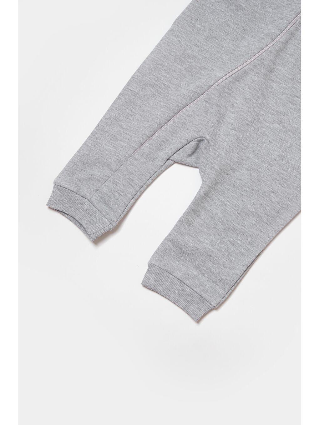 Unisex Bebek Pamuklu Gri Puzzle Desenli Tulum-1