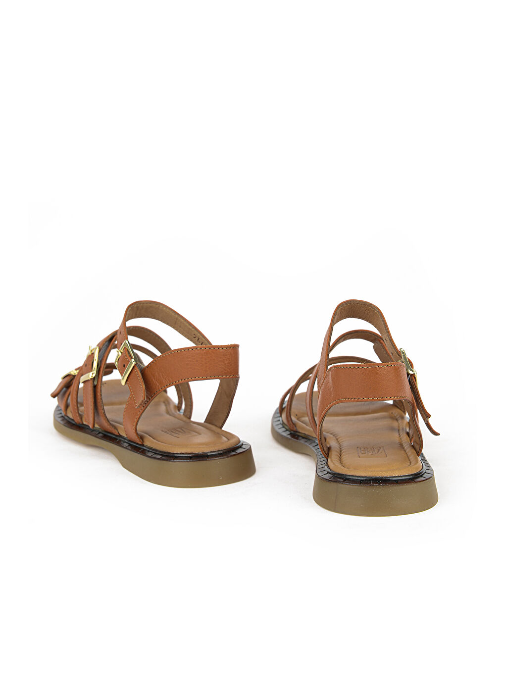 Kahverengi Kadın Hakiki Deri Sandalet 1611047Z26625 Taba-2