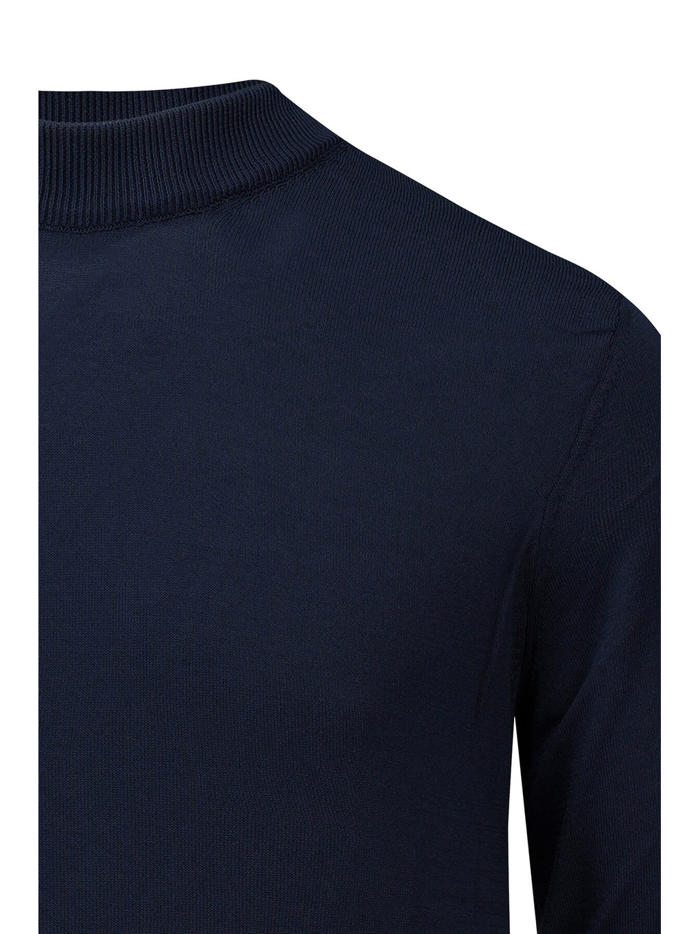 Lacivert Regular Fit Yarım Balıkçı Yaka Rayon Kazak-1
