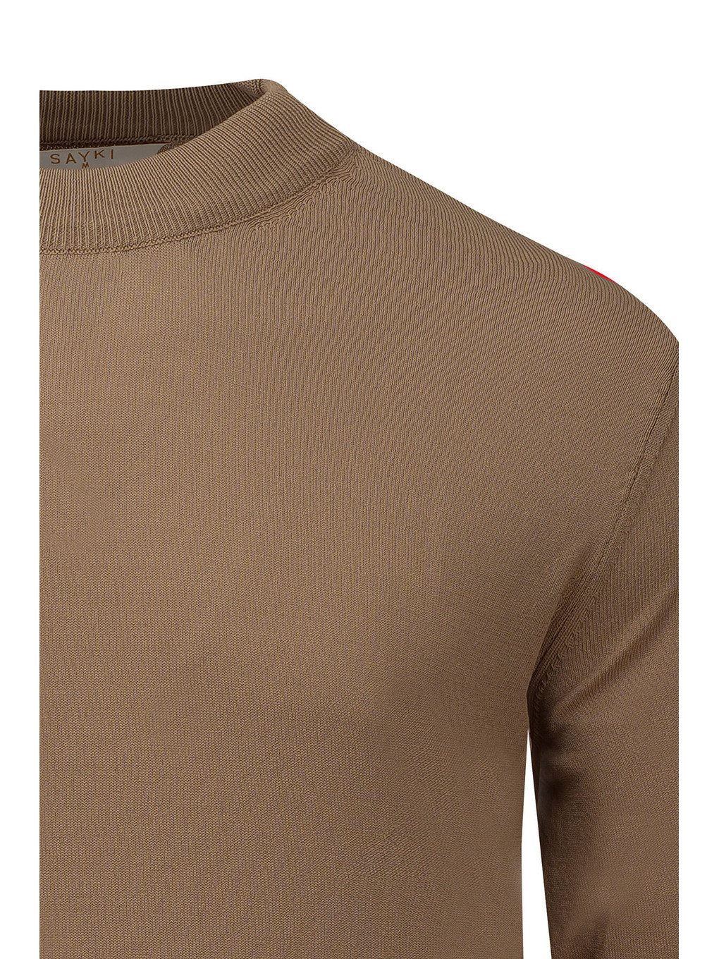 Kahverengi Regular Fit Yarım Balıkçı Yaka Rayon Kazak-1