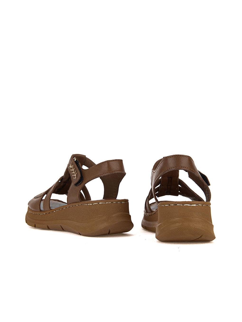 Kahverengi Kadın Hakiki Deri Konfor Sandalet 1611051Z110 Fındık-2