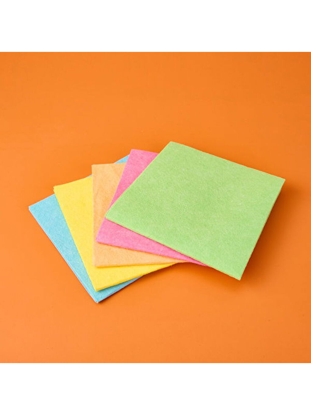 Renksiz 5'li Rengarenk Temizlik Bezi - Şeffaf