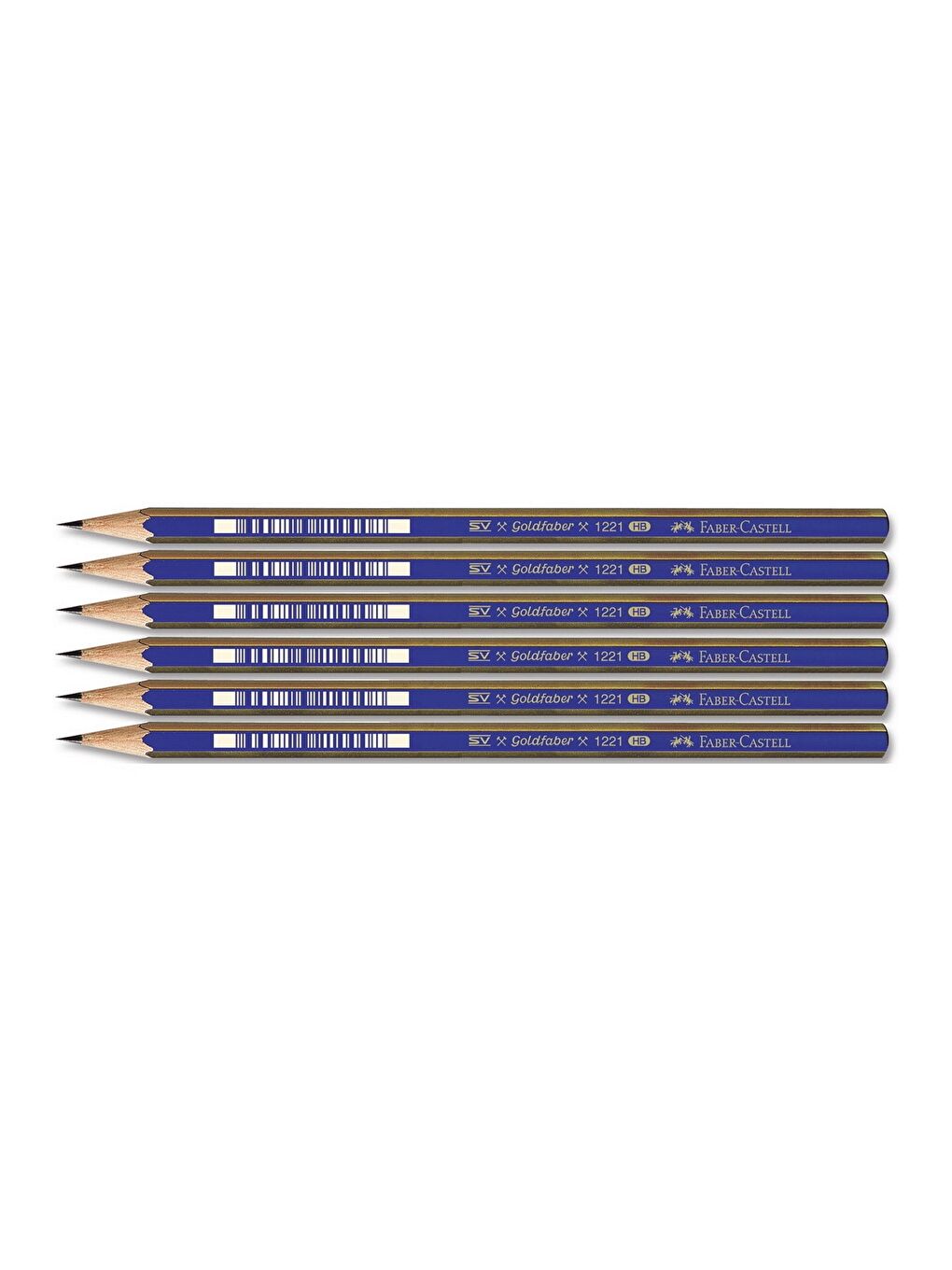 FABER CASTELL Goldfaber 1221 Dereceli Kurşun Kalem HB - ( 6 Adet )