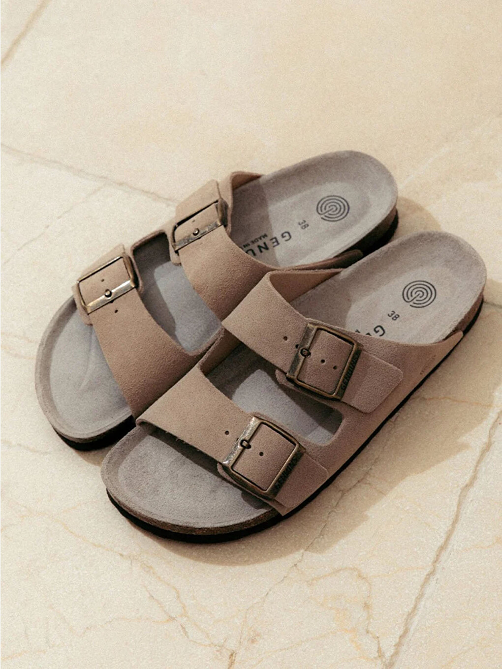 Bej Erkek Terlik HAWAII G106000 Velour Taupe-1