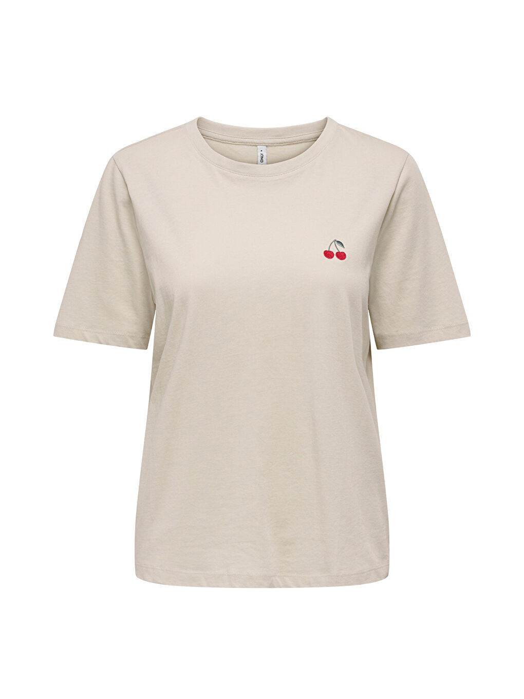 Gri Onlhappy % 100 Pamuk Regular Fit Bisiklet Yaka T Shirt 15370117