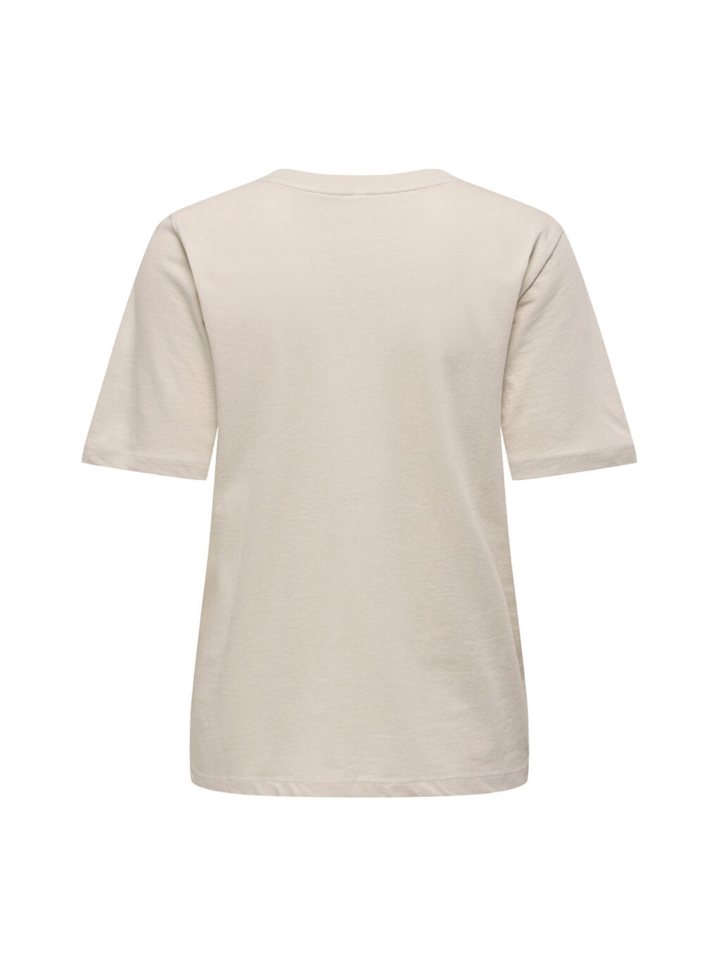 Gri Onlhappy % 100 Pamuk Regular Fit Bisiklet Yaka T Shirt 15370117-1