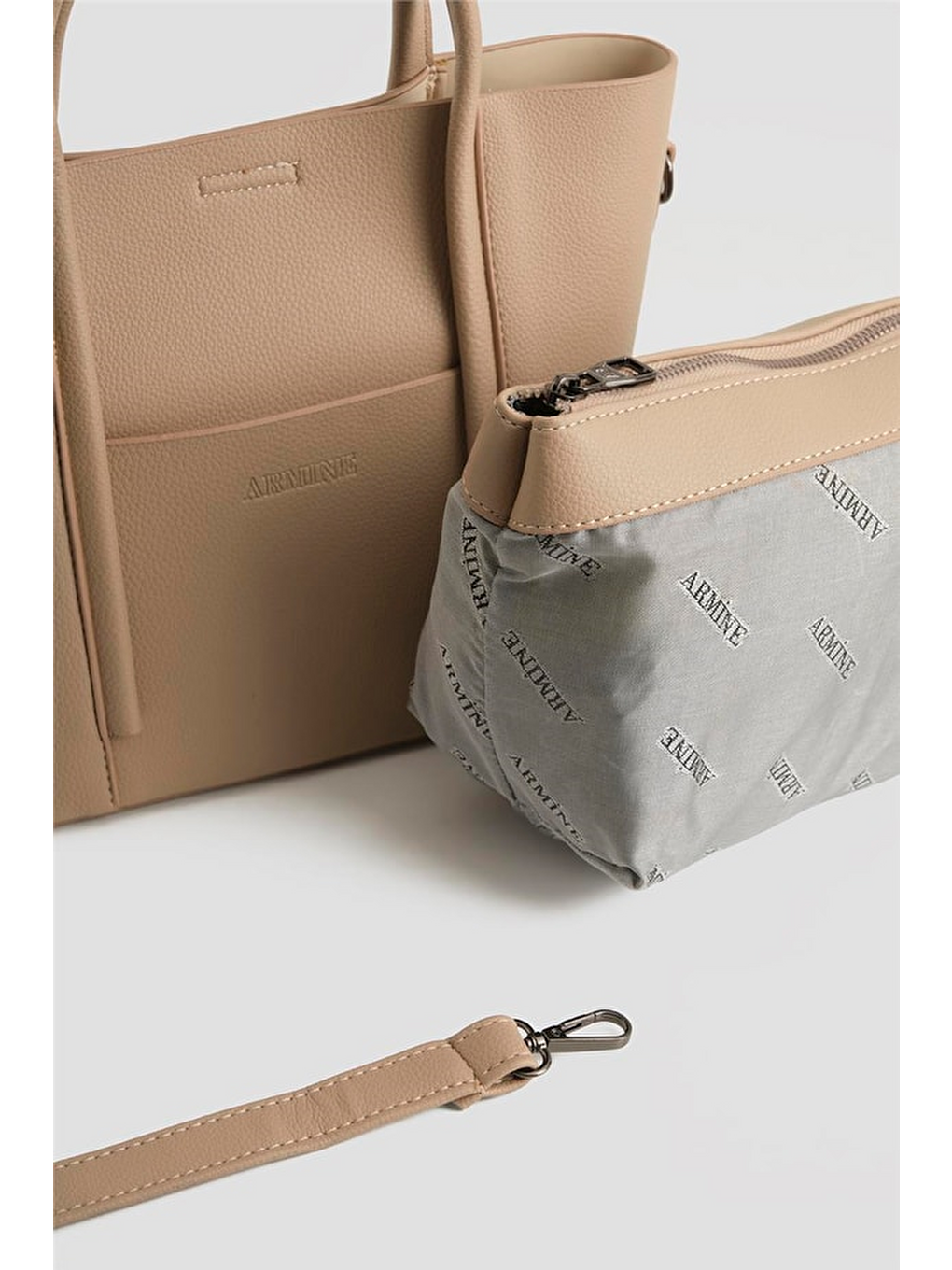 Bej Pia Çanta Vizon-3