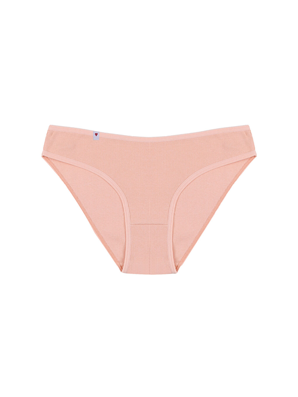 Kahverengi Kadın Külot 5 li Pamuklu Etiket Detaylı Fitilli Ribana-4