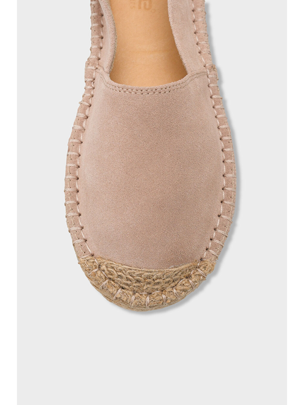 Bej Laurie Hakiki Deri Süet Kadın Espadril-2
