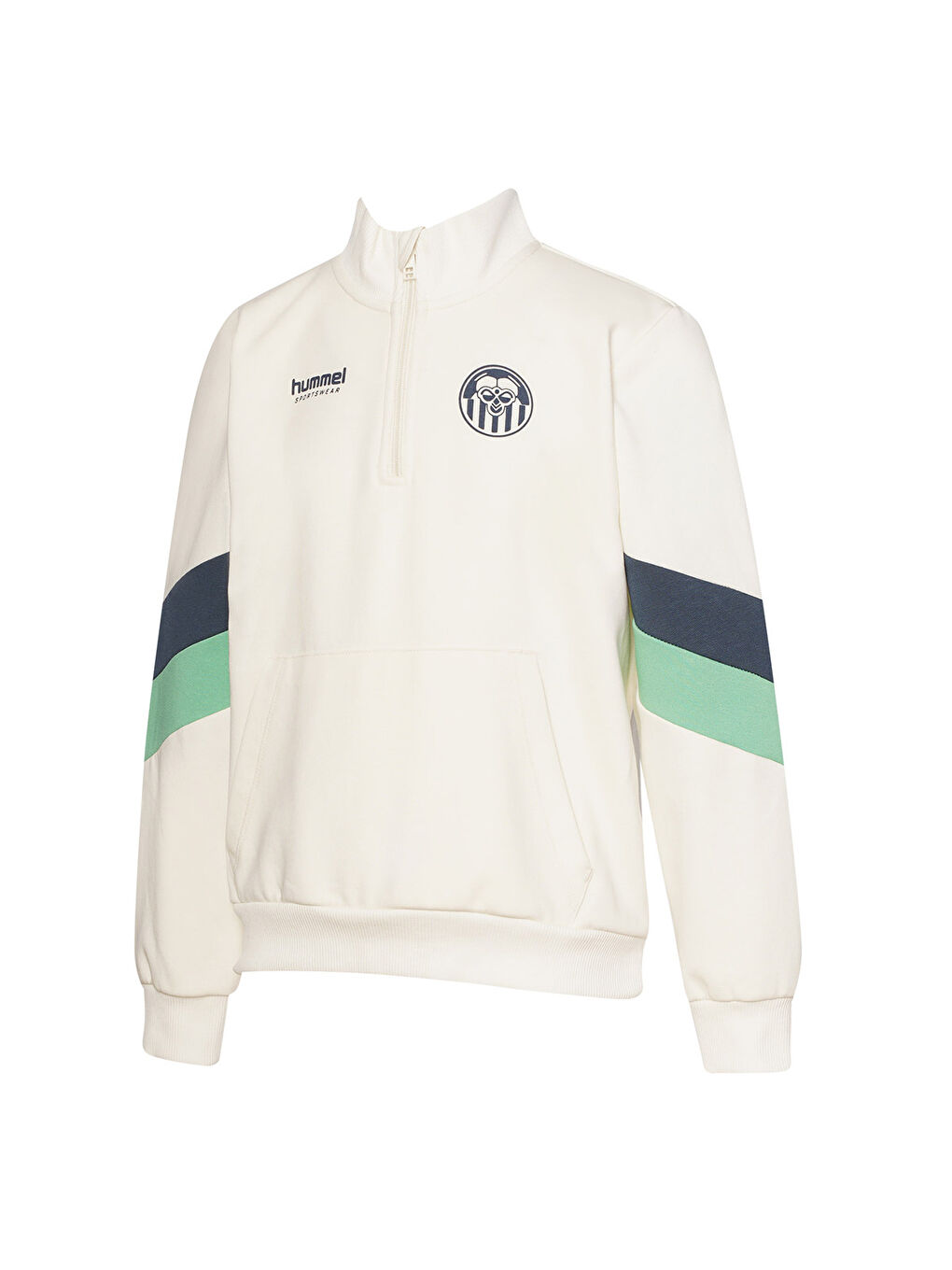 Walkes Erkek Çocuk Ekru Dik Yaka Sweatshirt