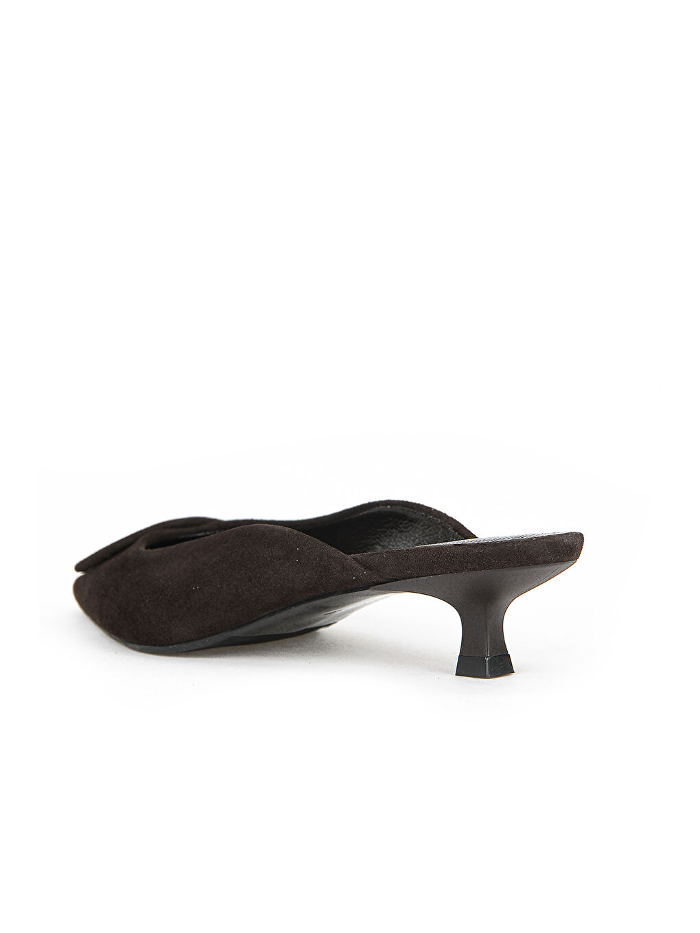 Kahverengi Kadın Hakiki Deri Topuklu Terlik 1611059Z65100 Kahve-2