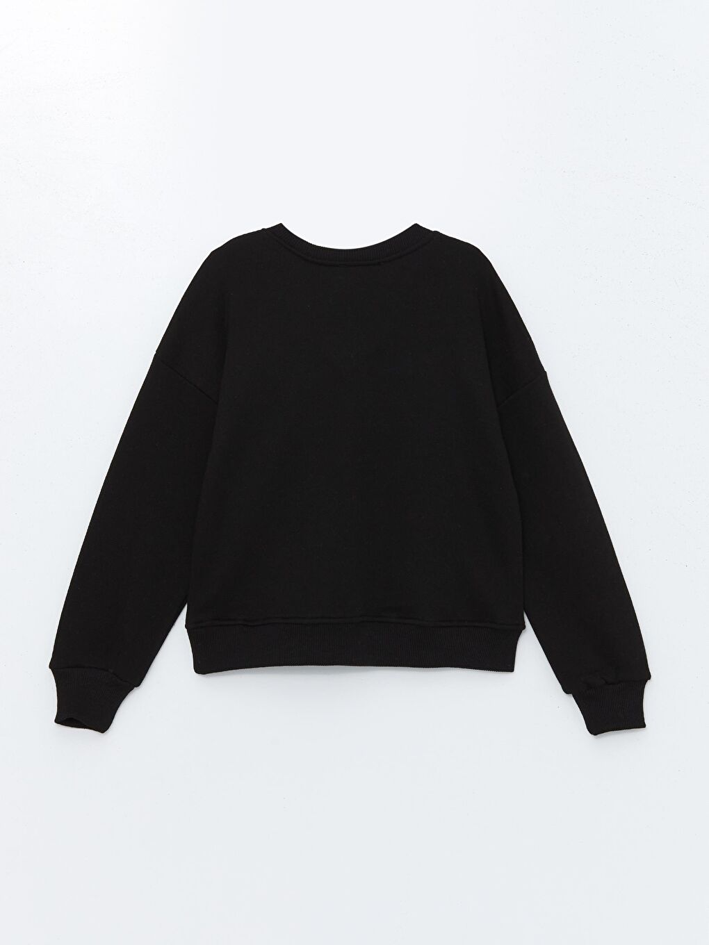 Siyah Kız Çocuk İnci Detaylı Sweatshirt-2
