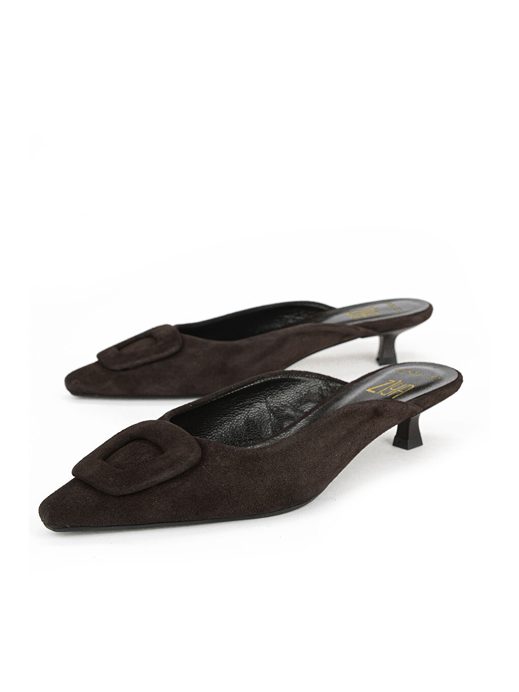 Kahverengi Kadın Hakiki Deri Topuklu Terlik 1611059Z65100 Kahve-5