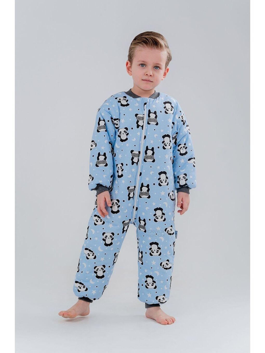 Mavi Erkek Bebek 2.5 Tog Desenli Uyku Tulumu 2 Yaş-3
