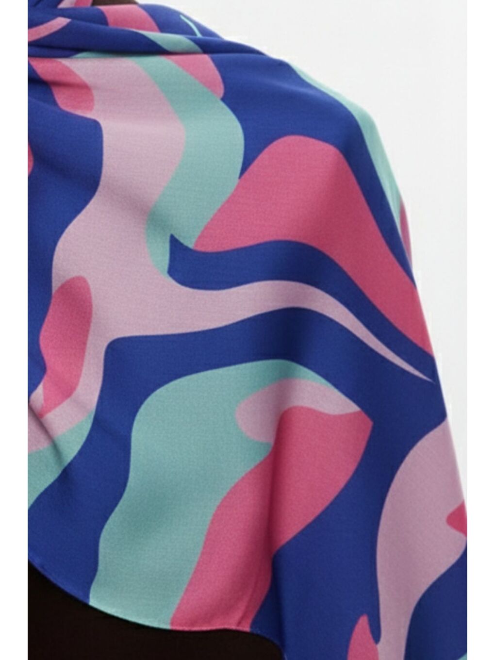 Yeşil & YAQA Çok Renk Desenli Mint Rengi Şal-1