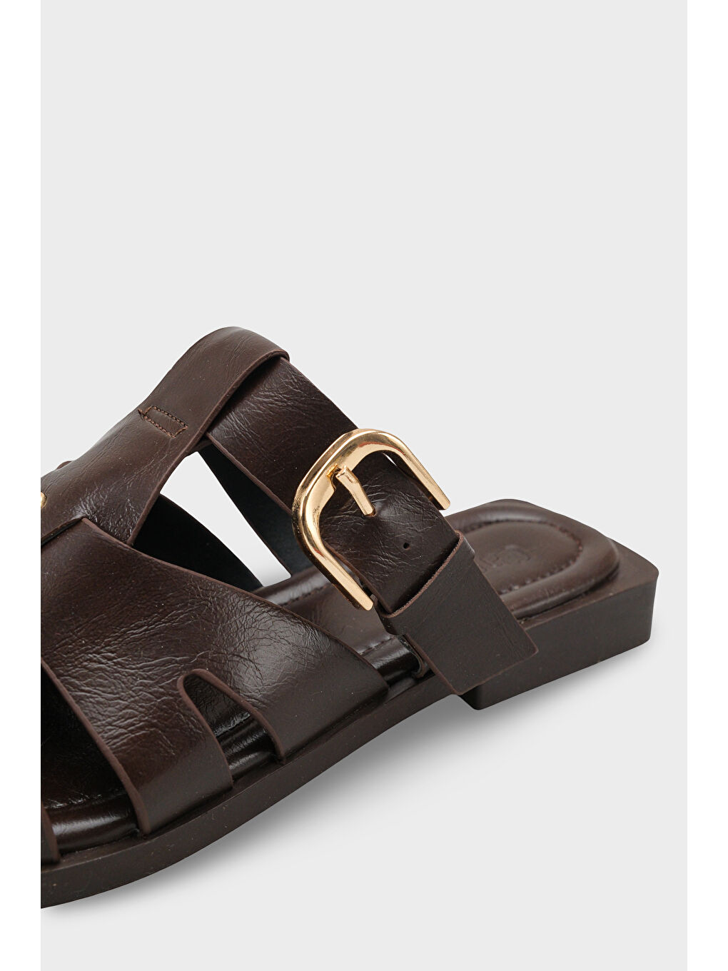 Kahverengi Willa Gladyatör Kadın Terlik-3