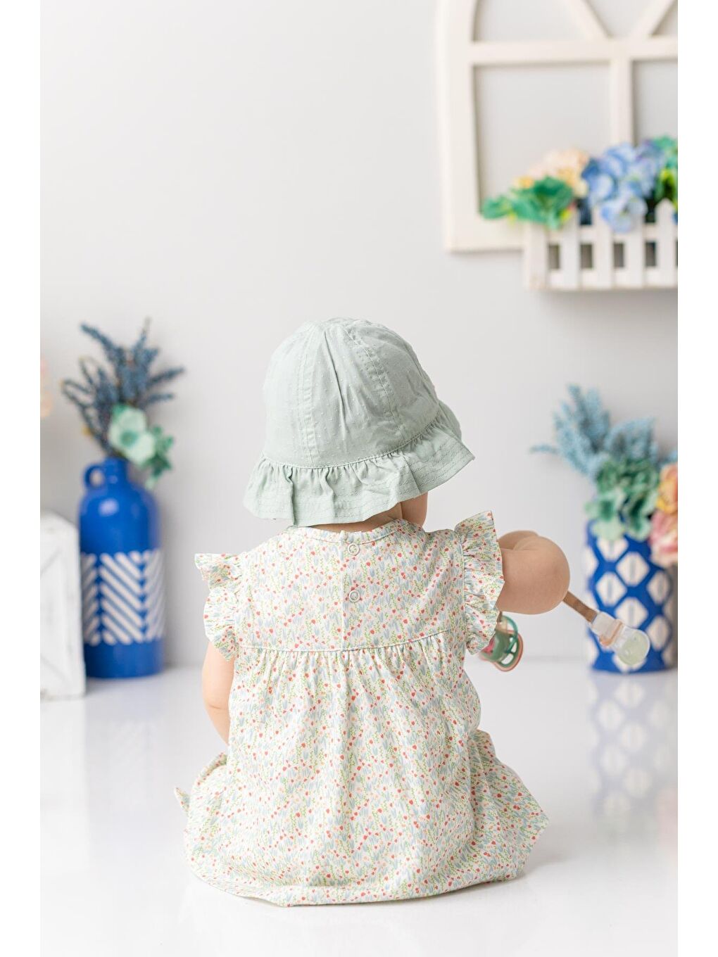 Karışık Kız Bebek Çiçek Desenli Tayt Bluz Takım - Desenli-2