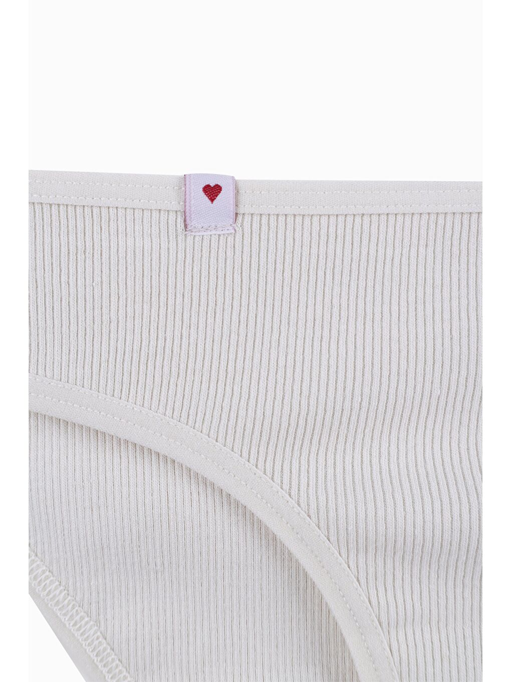 Gri Kadın Külot 5 li Pamuklu Etiket Detaylı Fitilli Ribana-6