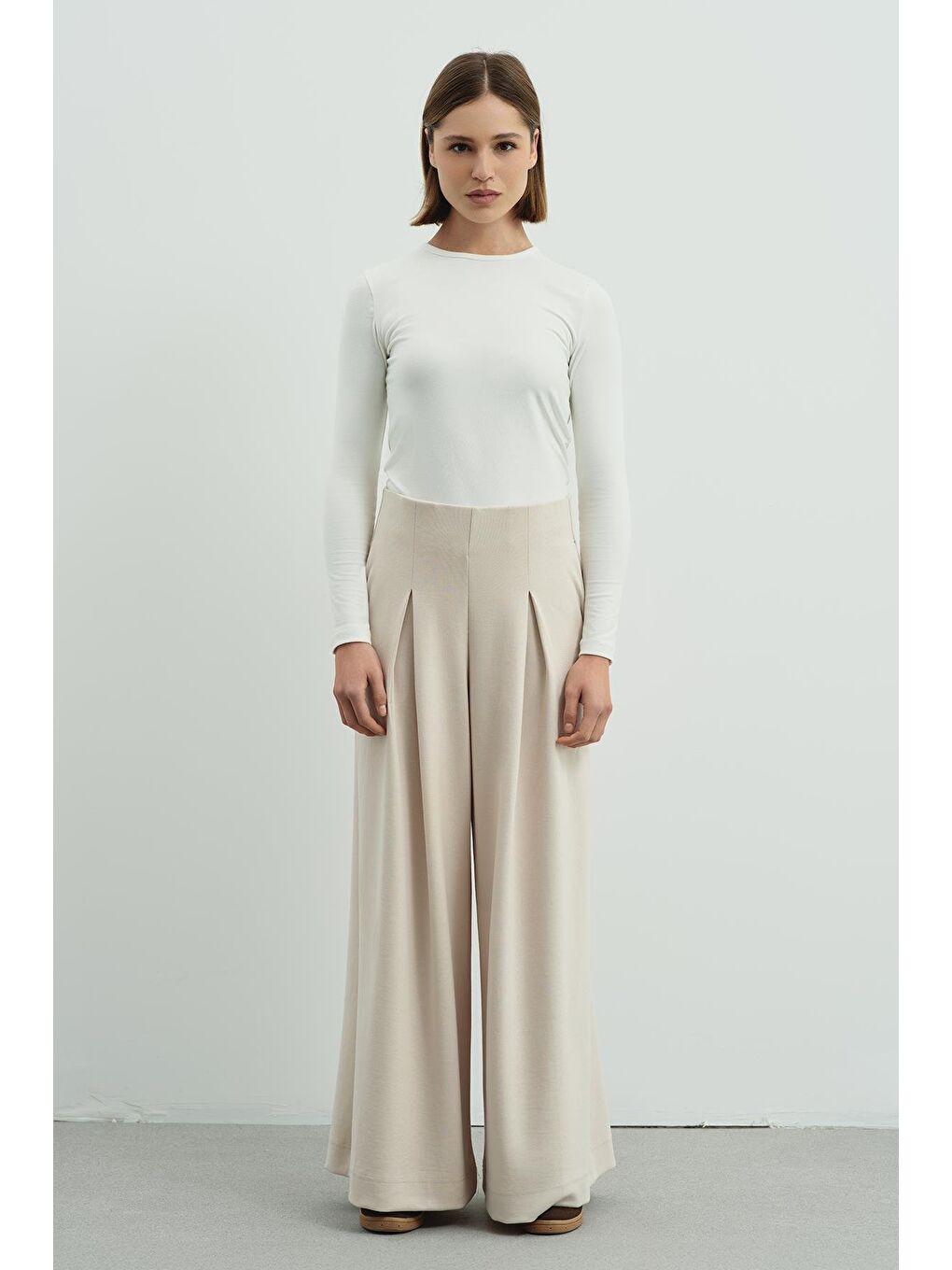 Pure Touch Tek Pileli Pantolon Cc7007 Bej-1