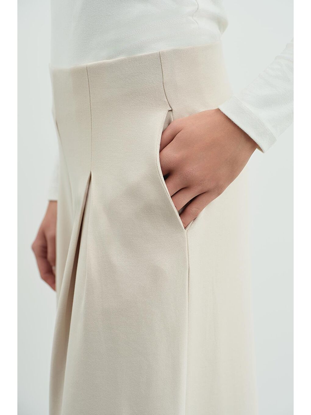 Pure Touch Tek Pileli Pantolon Cc7007 Bej-3