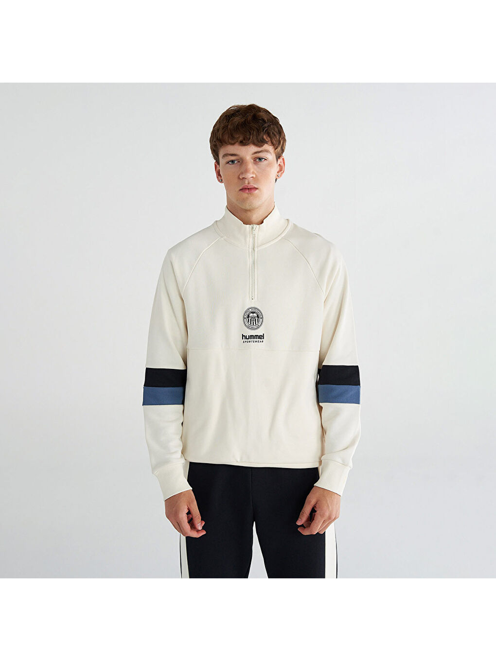 Hunter Erkek Ekru Dik Yaka Sweatshirt