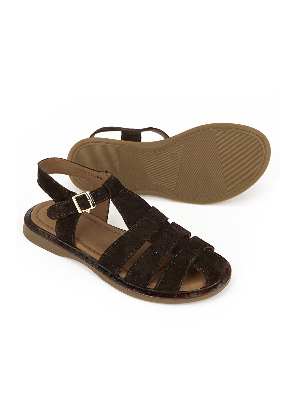 Kahverengi Kadın Hakiki Deri Sandalet 1611047Z26600 Kahve-3