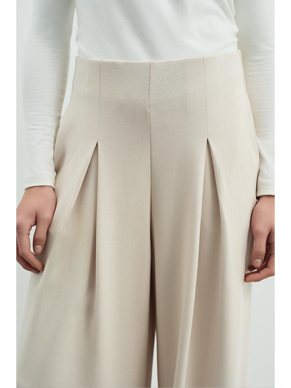 Pure Touch Tek Pileli Pantolon Cc7007 Bej-4